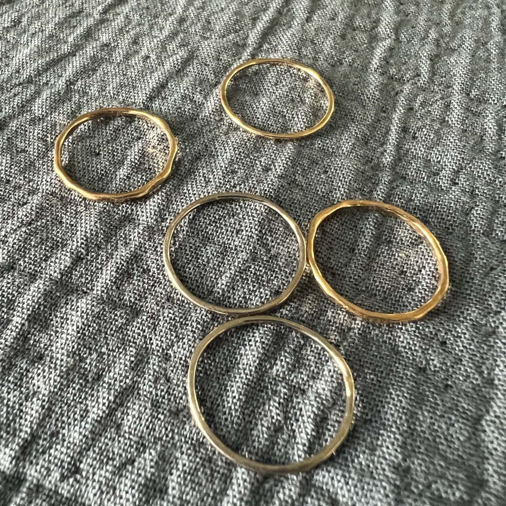 Five stacking rings
